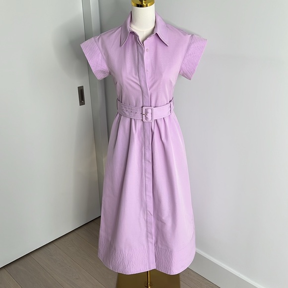 Tuckernuck Chloe Dress Lilac Purple Size XS Spring Belted Short Sleeve - Picture 2 of 15